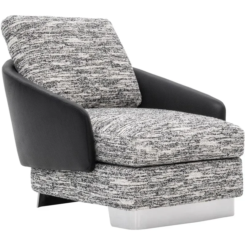 

Nordic Modern Light Luxury Lazy Sofa Chair Stainless Steel Metal Legs Italian Designer Leisure Chair