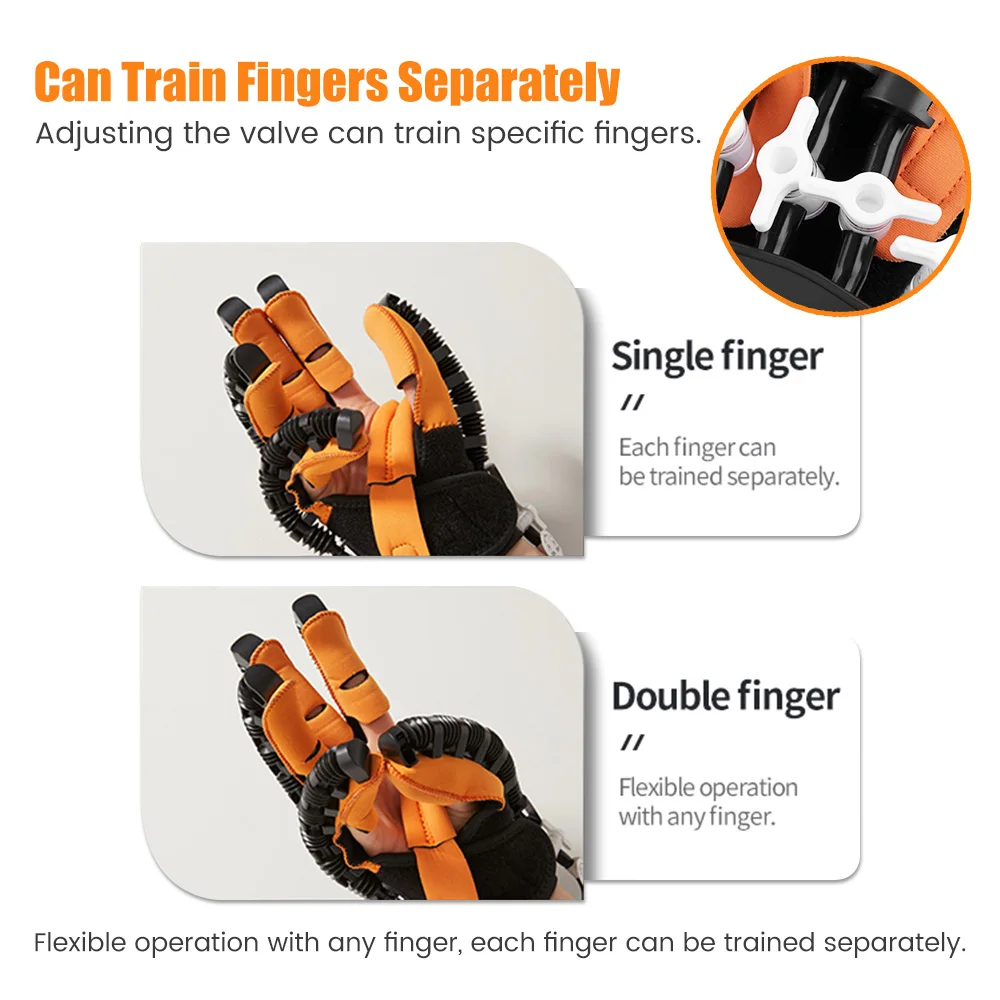 Electric Rehabilitation Hand Finger Function Rehabilitation Robot Gloves for Stroke Patients Hemiplegia Hand Trainer Finger Care