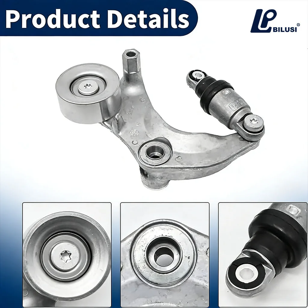 Bilusi Belt tensioner assembly with pulley for Acura ILX Civic 06-15 HR-V 16-18 1.8L 3117051 31170R0A015 31170R0A005 311700025