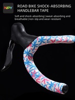 Npy Road Bike Handlebar Tape Eva Pu Bicycle Handlebar Sakura Bar Tape Anti-Slip Shock Absorption Speed Cycling Bar Wrap End Plug