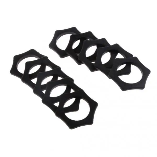 10Black Hexagonal Mic Slip Holder Roller Wireless Microphone Protection Ring
