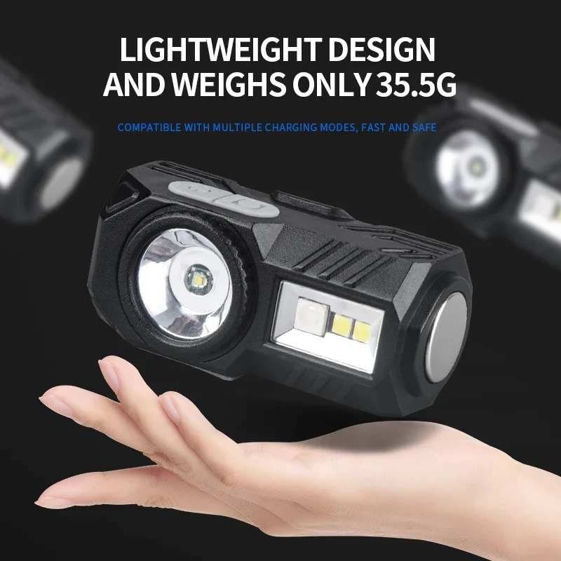 Body Motion Sensor Mini LED Headlamp With USB Rechargeable Headlight white/red/blue  Mode Camping Flashlight Head Light  Lamp