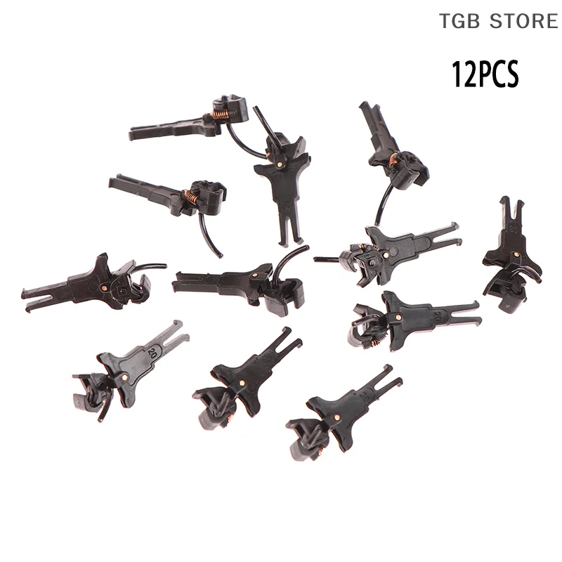 

12 Pcs 1:87 Ho Scale Black Railway Train Plastic Coupler Suitable European Train DIY Model Making 2 Sizes Choice