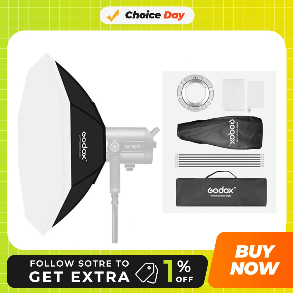 

Godox 95cm 120cm 140cm Octagon Softbox Flash Speedlite Studio Photo Light Soft Box with Bowens mount MS200 MS300 SK400II QT600II