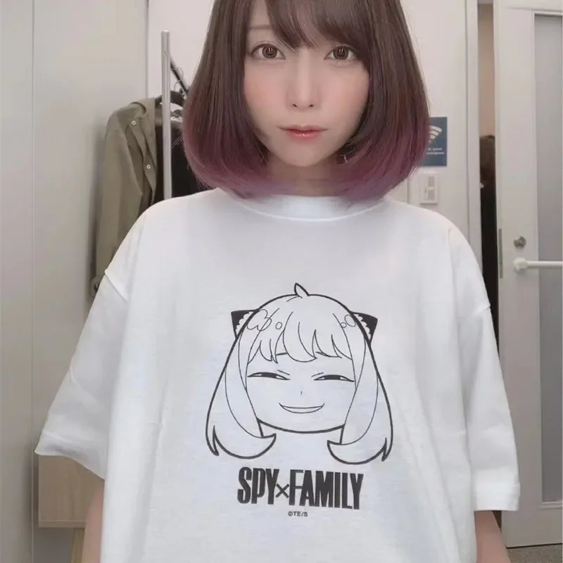 

Футболка женская с принтом из японского аниме «Шпион х», модная смешная рубашка в стиле 90-х с графическим принтом, в стиле Харадзюку, Ullzang