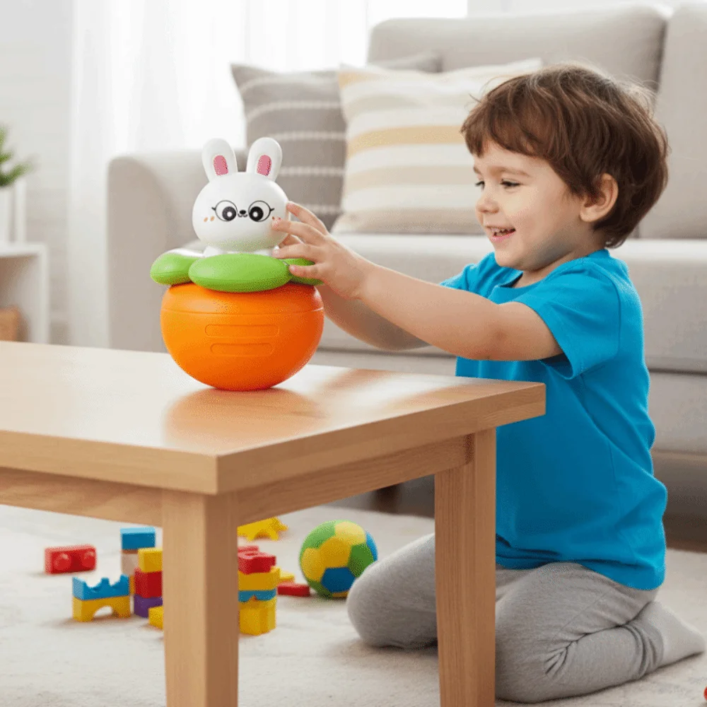 Ambachten Konijn Wortel Tumbler Pop Speelgoed Pop Handgemaakt Baby Schommelspeelgoed Mini Collectie Konijn Tumbler Speelgoed Kinderen Meisjes Jongens