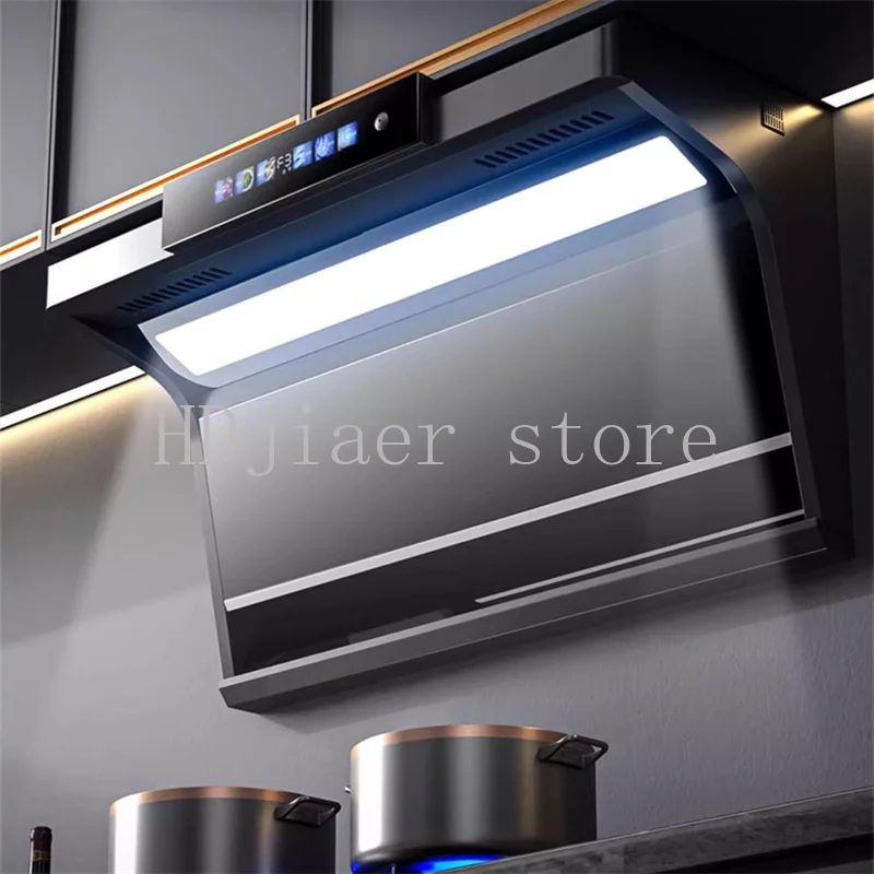 Kitchen Range Hood Large Suction Range Hoods Top Side Double Suction Cooker Hood Wall-mounted Smart Cleaning Smoke Exhaust Hood