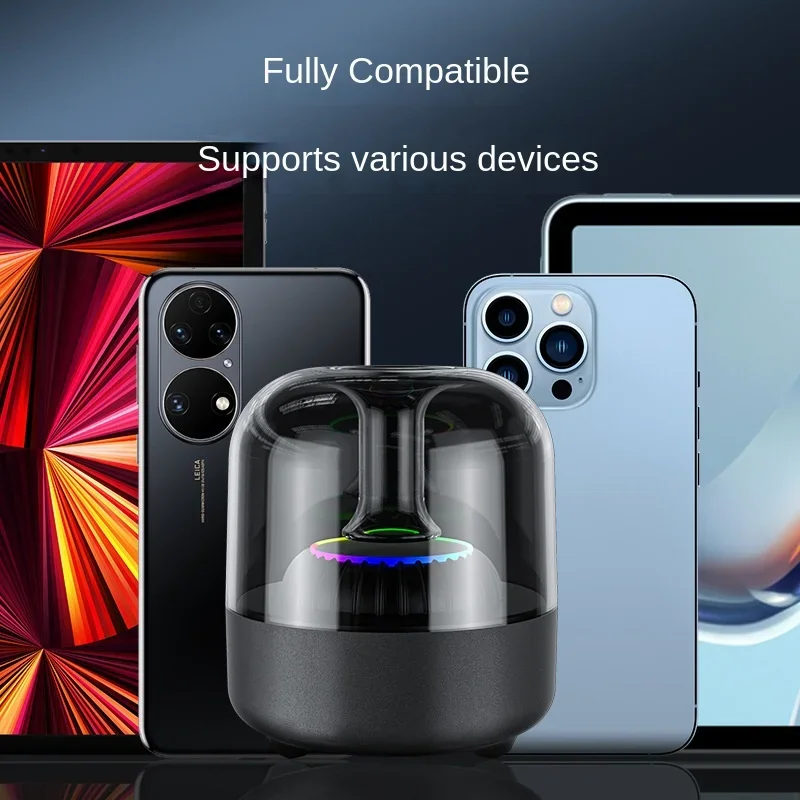 Беспроводное стекло Bluetooth стерео красочная подсветка хорошее качество звука портативная поддержка U диск TF карта