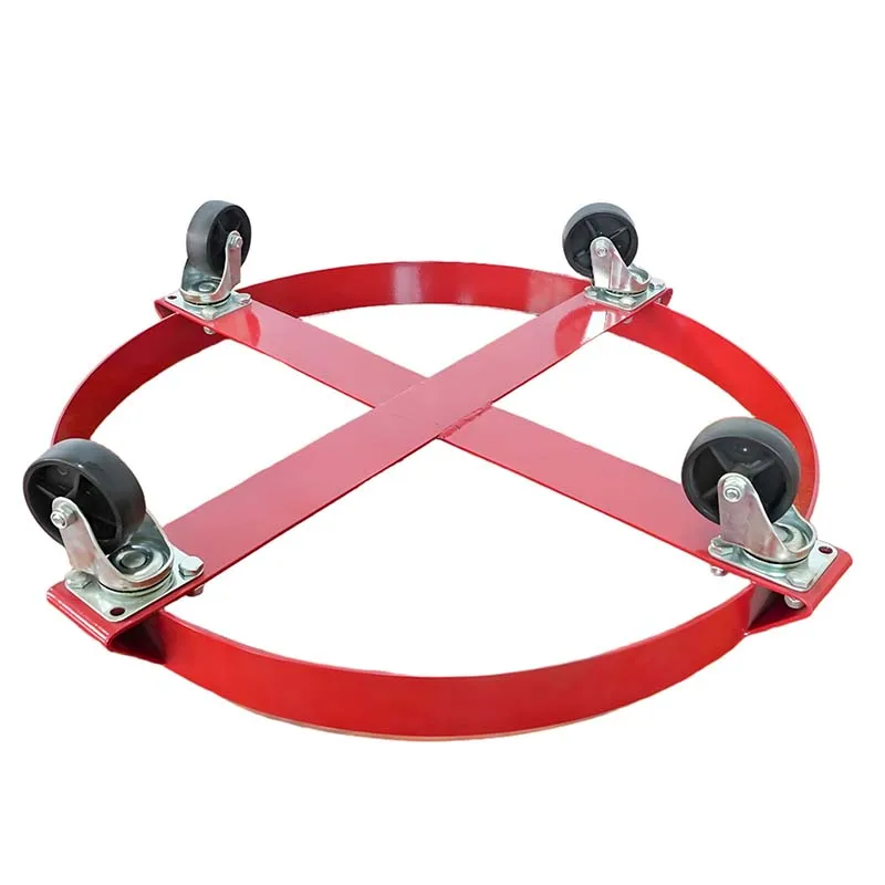 High quality round metal 30/55 gallon drum steel drum wheeled truck