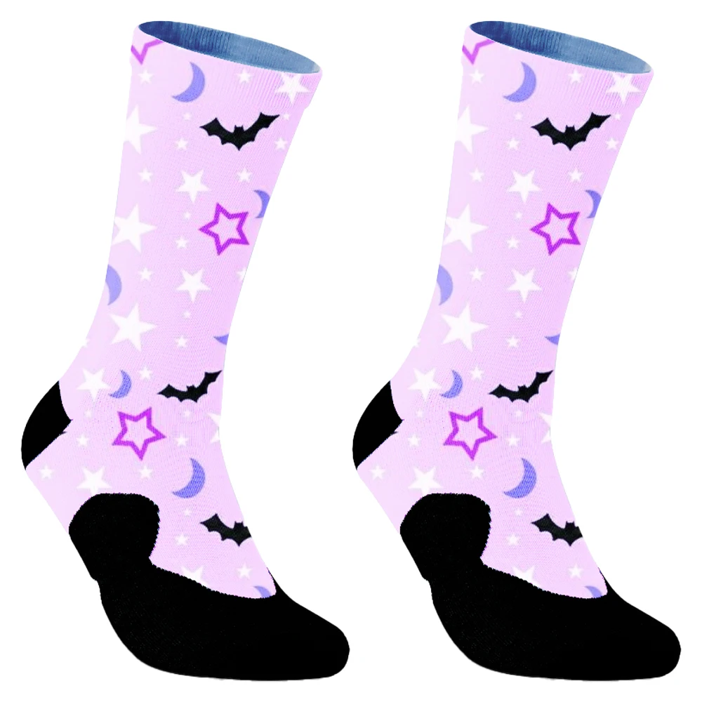 New Doodle Printing Socks Fashion Trend Hip Hop Thigh High Socks Colorful Happy Funny Harajuku Cotton  cycling socks