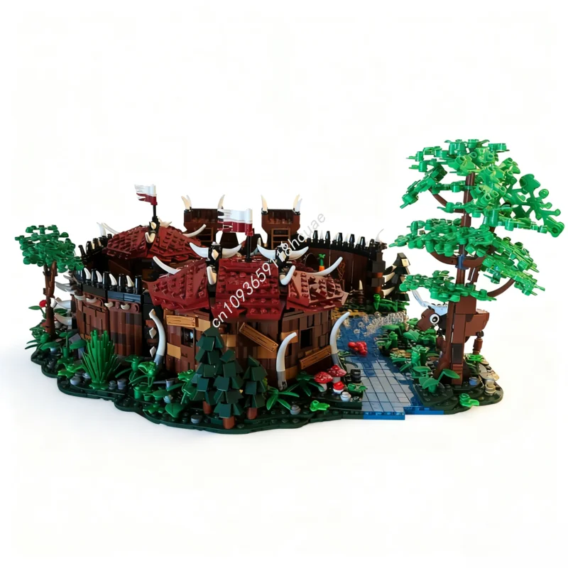 

3214pcs MOC Fantasy Orc Camp Castle Model Building blocks DIY craft toys Assemble creative Kids Christmas gifts