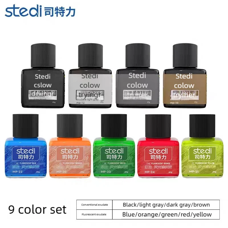 Stedi Panel Line Accent Color 40g Water-based Fluorescent MP10-MP29 Paint for Model Building Fluorescent Ink Hobby Supply