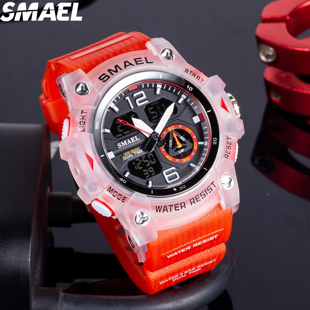 Military Watch Quartz Wristwatches Sport 50M Waterproof Alarm Clock Light Analog Digital Male Clocks 8007 Mens Watches Digital