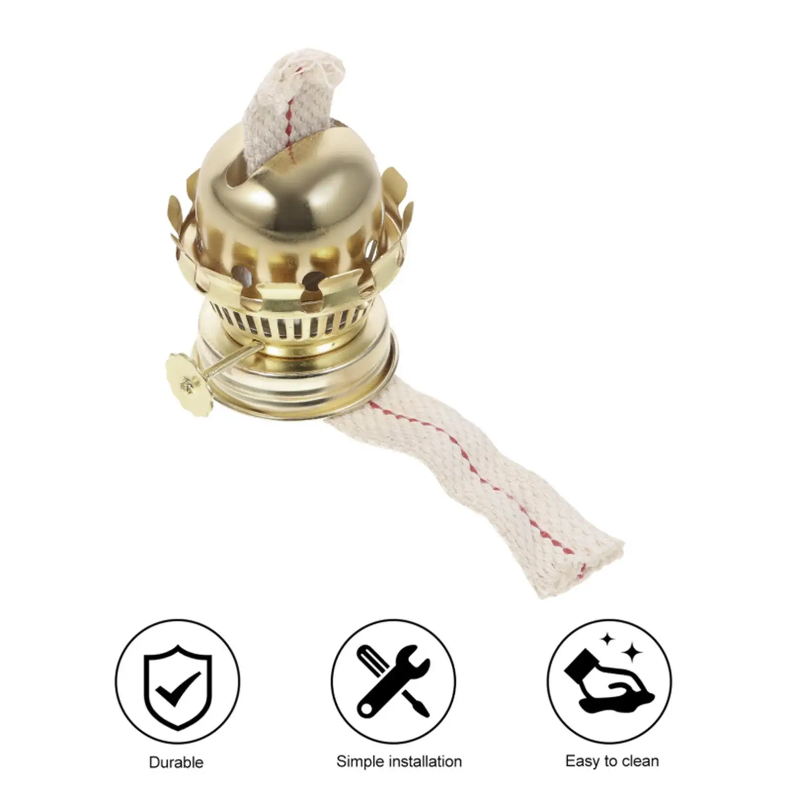 Kerosene Oil Lamp Part Vintage Oil Lamps Burner Oil Lamp Replacement Burner for Transparent Glass Oil Lantern Desktop Oil Lamps