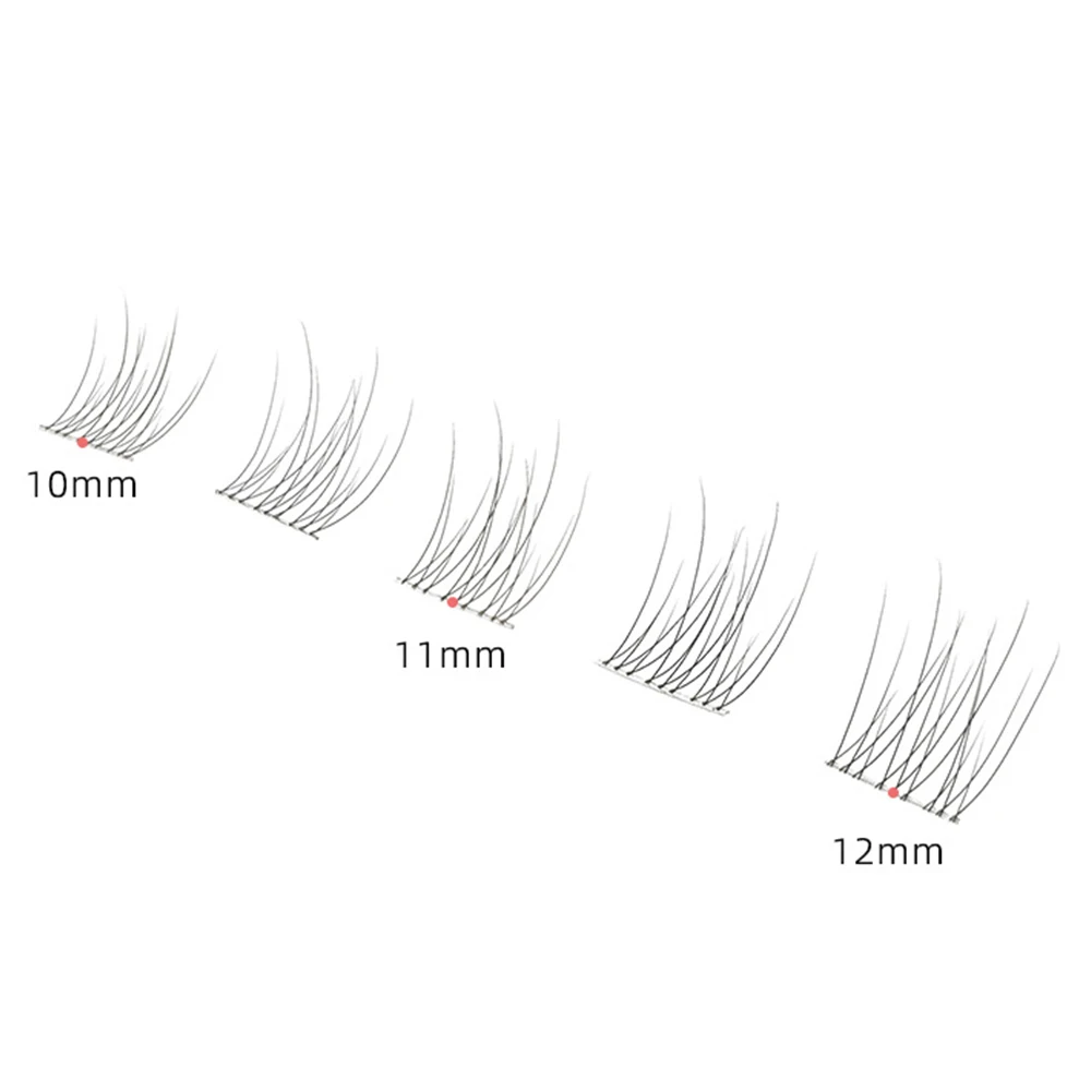 Presse sur cils auto-adhésifs en grappe, pas besoin de colle, cils segmentés réutilisables, aspect naturel, noir/marron