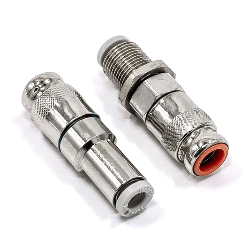 1Pcs KK2P/KK2S-04H-06H-04E-06E Tracheal Quick Connector One-way PU Tube Quick Coupling Pneumatic Brass Pipe Joint