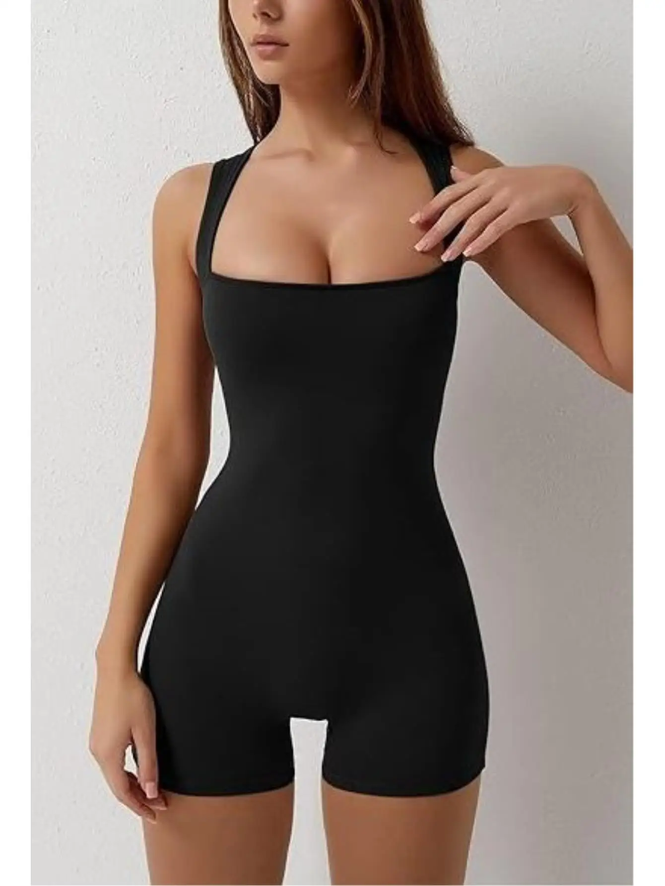 

Женский комбинезон-шорты из эластичной ткани, подходит для занятий спортом, подходит для всех сезонов, идеальный подарок