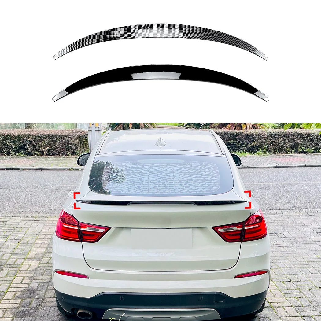 

2014 To 2018 For For BMW F26 X4 MP Style Car Rear Trunk Spoiler Wing Cover Lip By ABS Gloss Black Carbon Fiber Look Body Kit