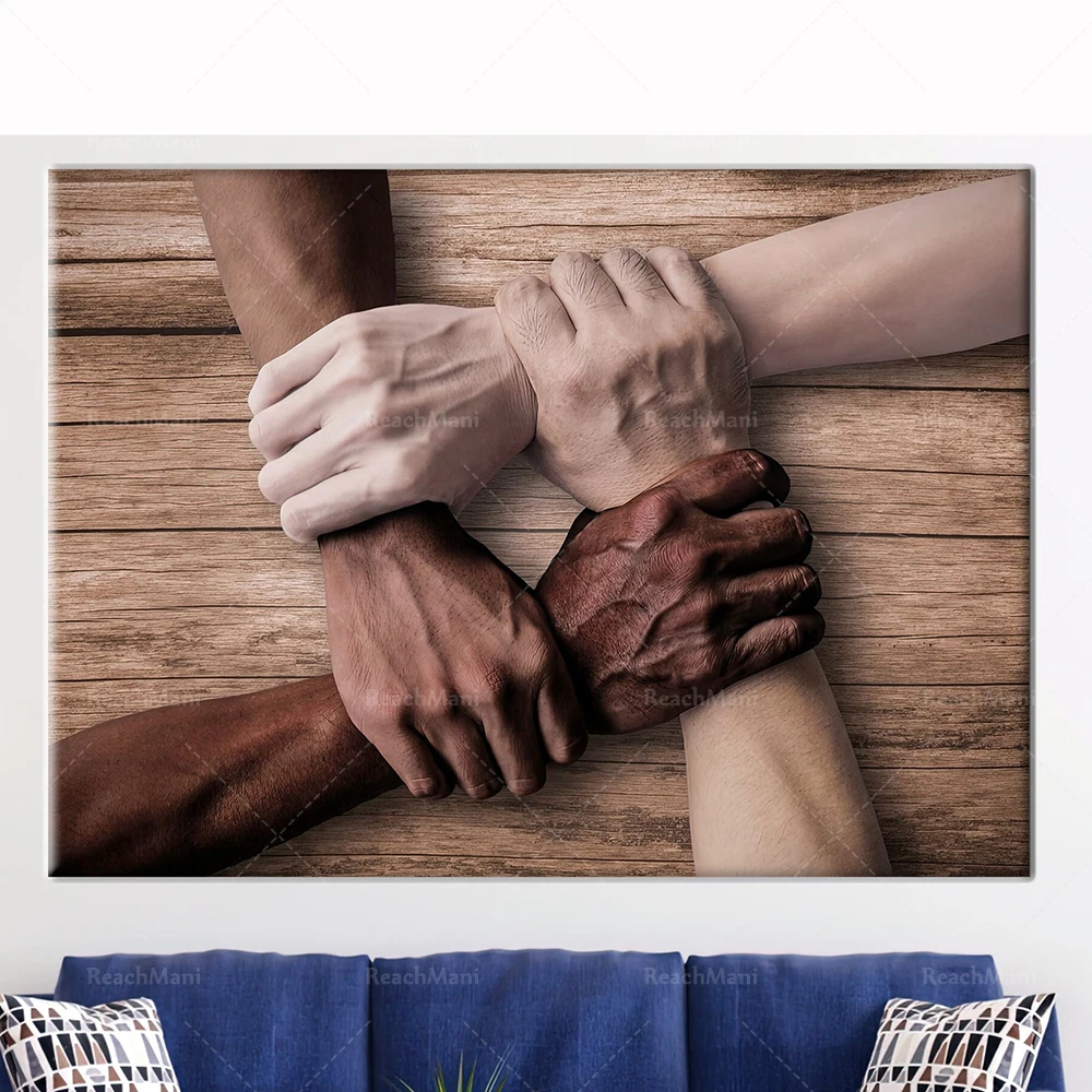 Teamwork Helping Hands, Frontal Poster, Teamwork Photo Office Wall Decor, Quote Canvas, Teamwork Poster, Hands Photo Art,