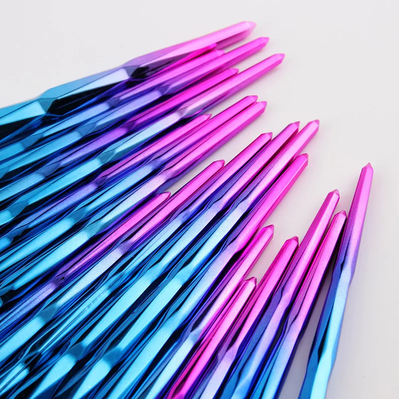 20개/세트 컬러풀 다이아몬드 메이크업 브러쉬 세트 파우더 파운데이션 블러쉬 블렌딩 아이섀도우 립 화장 브러쉬 2025