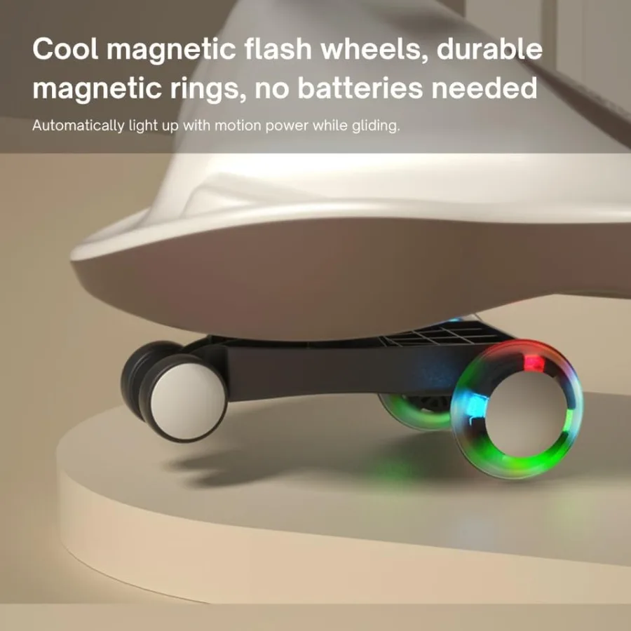 Coleção esportiva carro de balanço com roda LED totalmente montado, brinquedo sem baterias, apenas torcer Wiggle e vá melhor Ride-on T