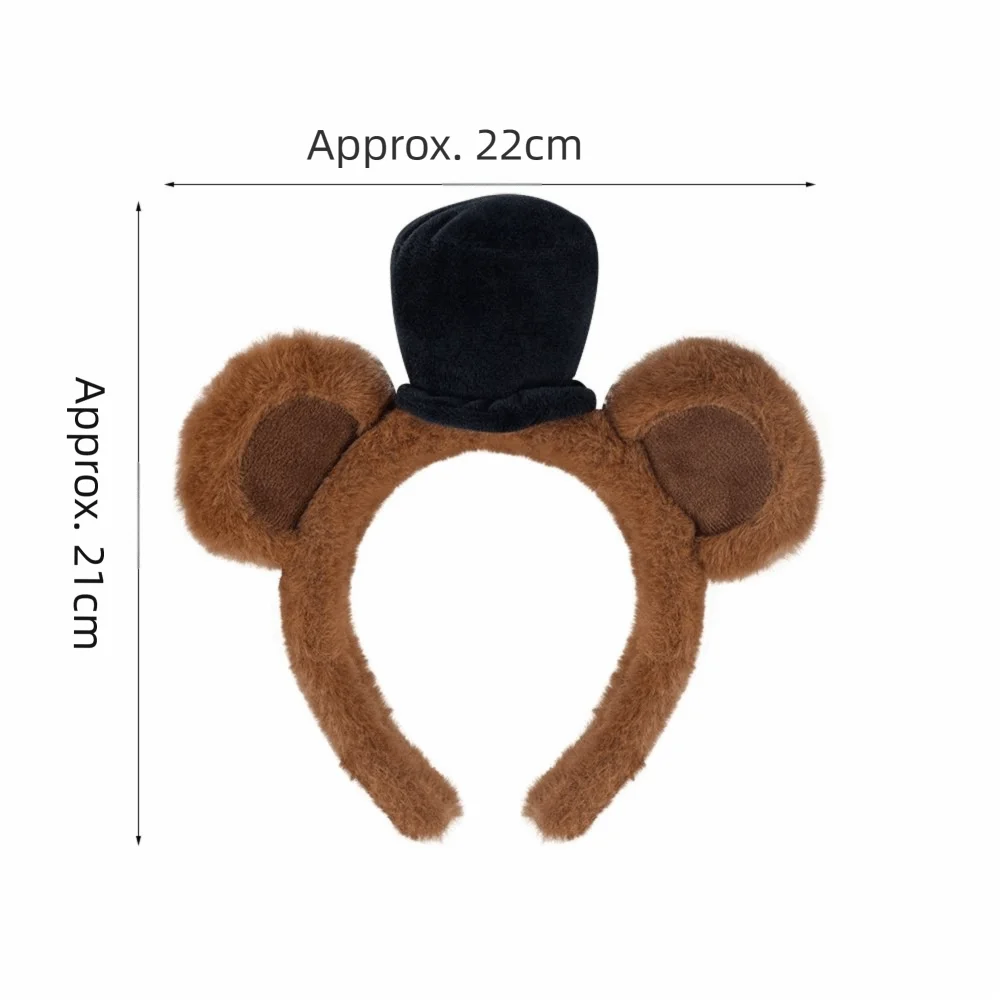 Accesorios para disfraz de oso, diadema con orejas de oso, accesorios de vestir, mascarada navideña, juego de orejas y cola de animales para Halloween
