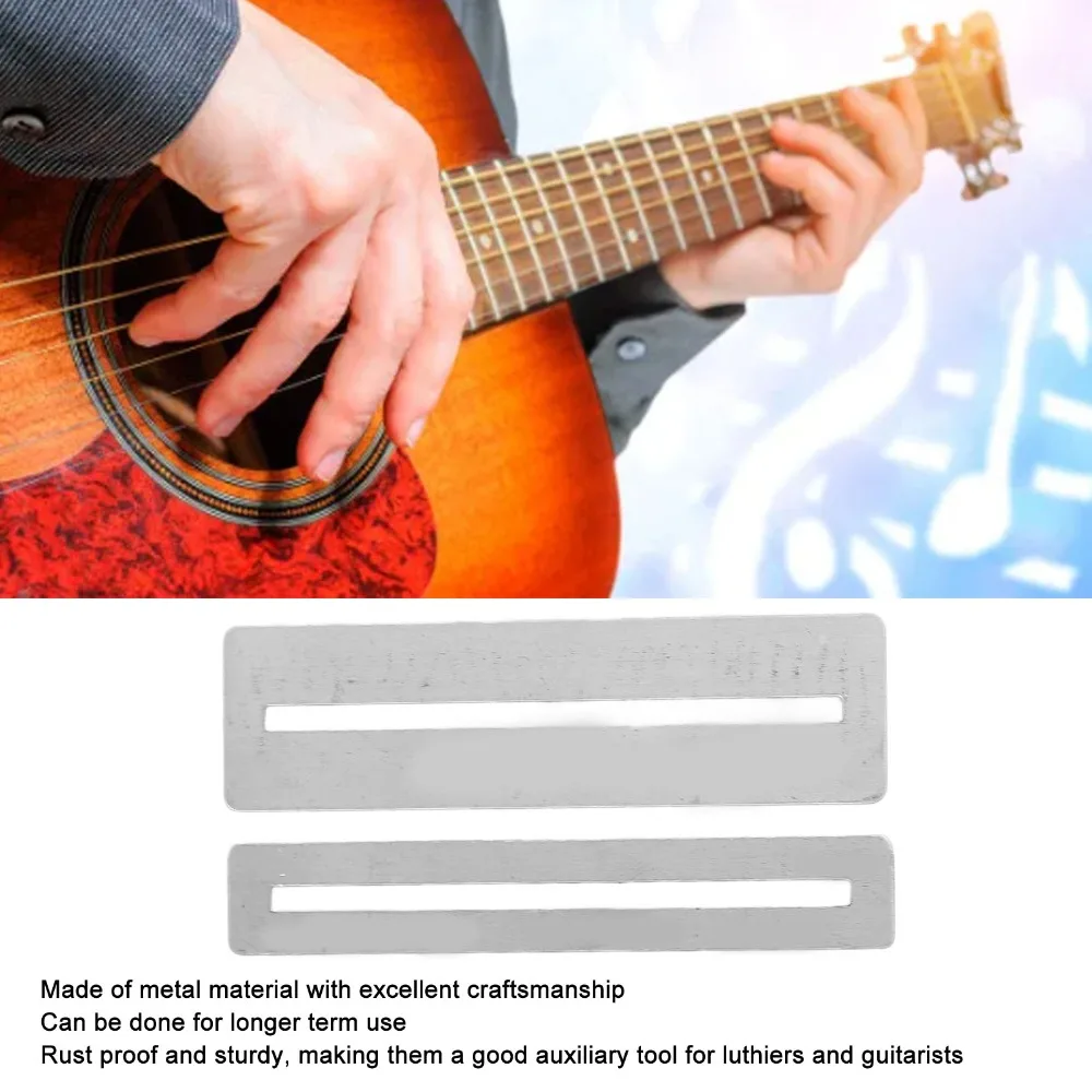 3Sets Practical Steel Guitar Fret Guard 7.8cm Size Silver Color Fret Wrap Fretboard Guard Guitar Fret Polishing