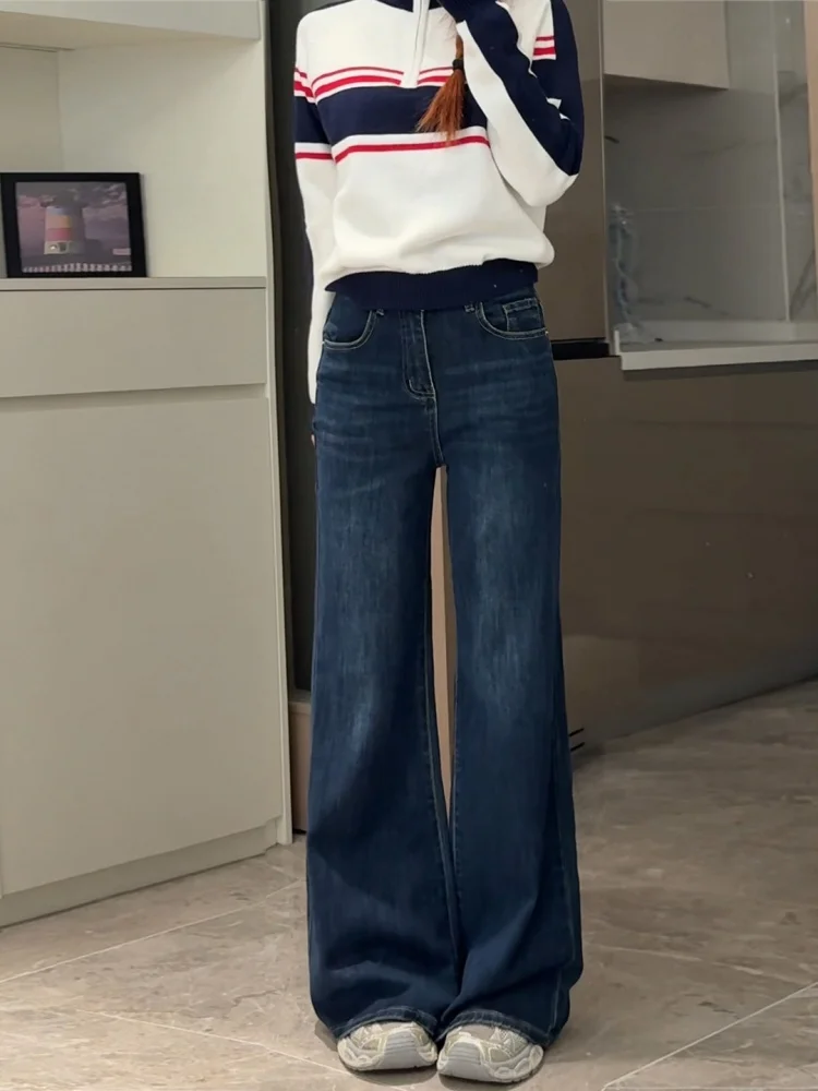 

High Waist Wide Leg Jeans Women's Bootcut Straight Loose Fit Denim Pants Autumn Faion plus Size Pear ape Bodycon