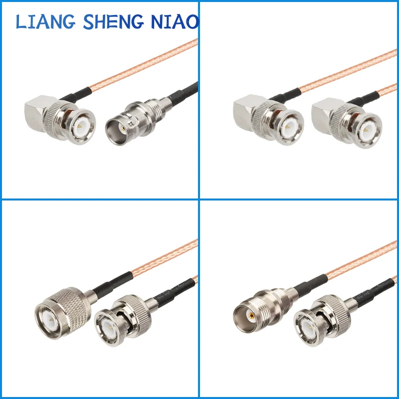 Cable coaxial RG316 BNC macho enchufe hembra a línea TNC, adaptador de conector de Cable de extensión RF de 50 ohmios, serie TNC, puente RF Pigtail