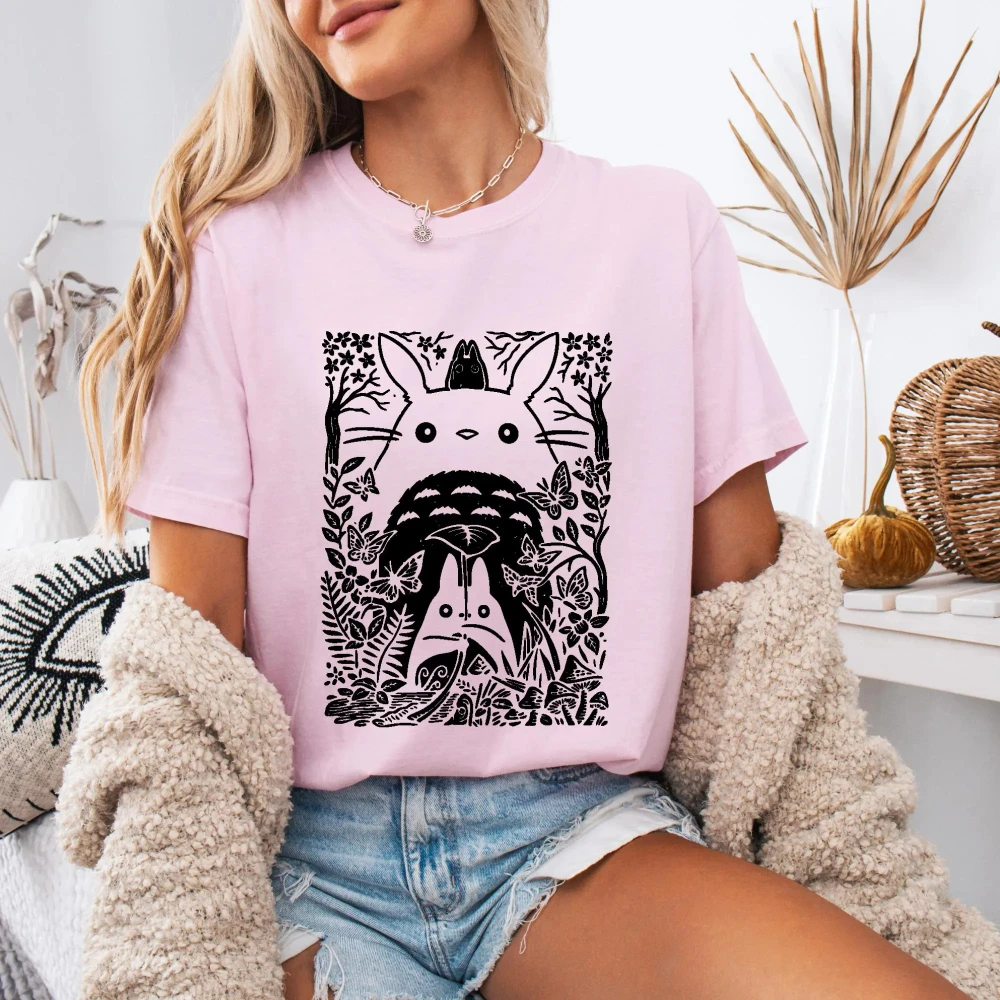 Retro Totoro Sketch T-shirt, Studio Ghibli Animation T-shirt, Animated T-shirt, Spirited Away T-shirt Animated Totoro view 6
