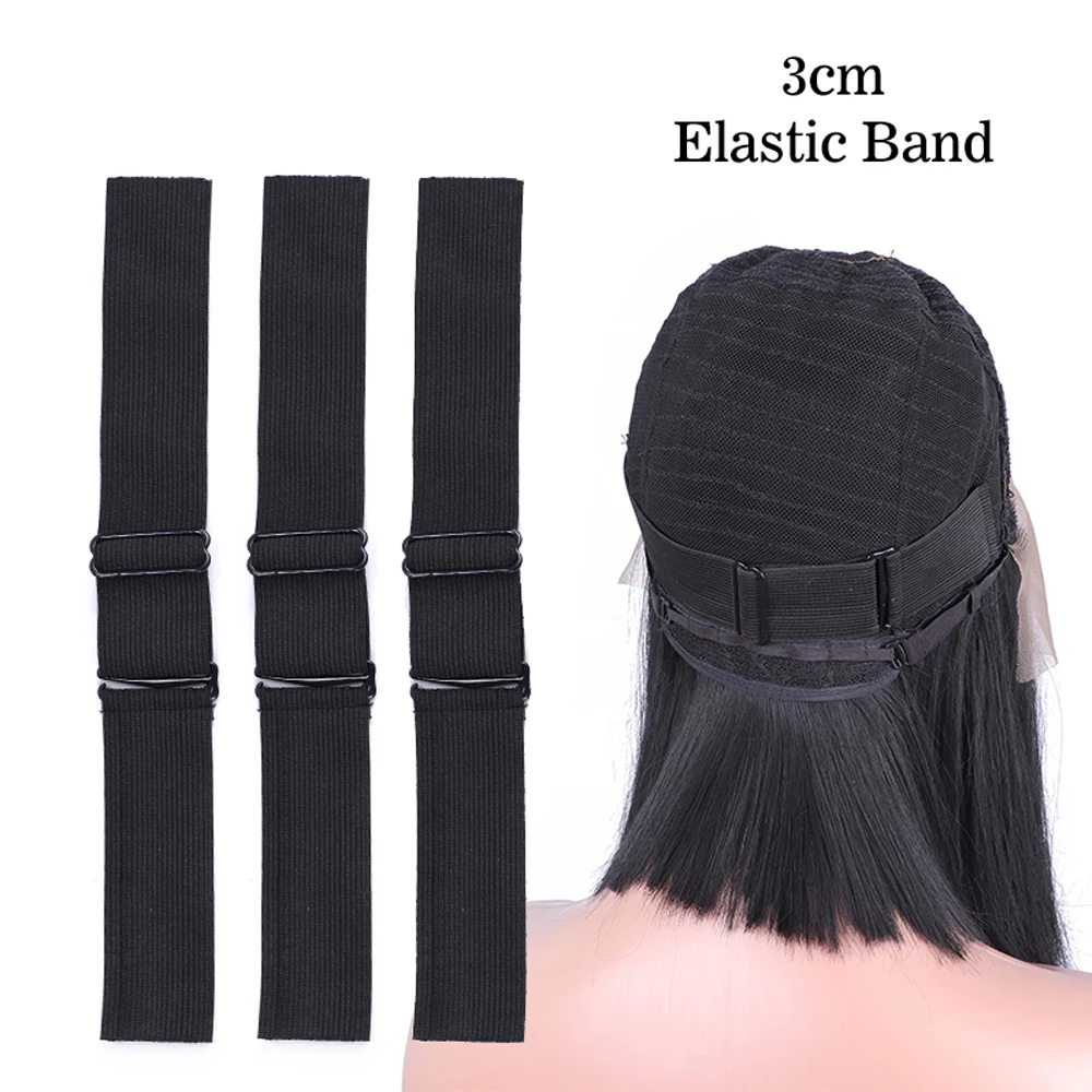 Nunify 1 Stück Spandex-Mesh-Kuppel-Perückenkappe für die Herstellung von Perücken mit Mono-Spitzennetz und schwarzen 6-Zahn-Kämmen und 3 cm elastischem Band-Perückenzubehör