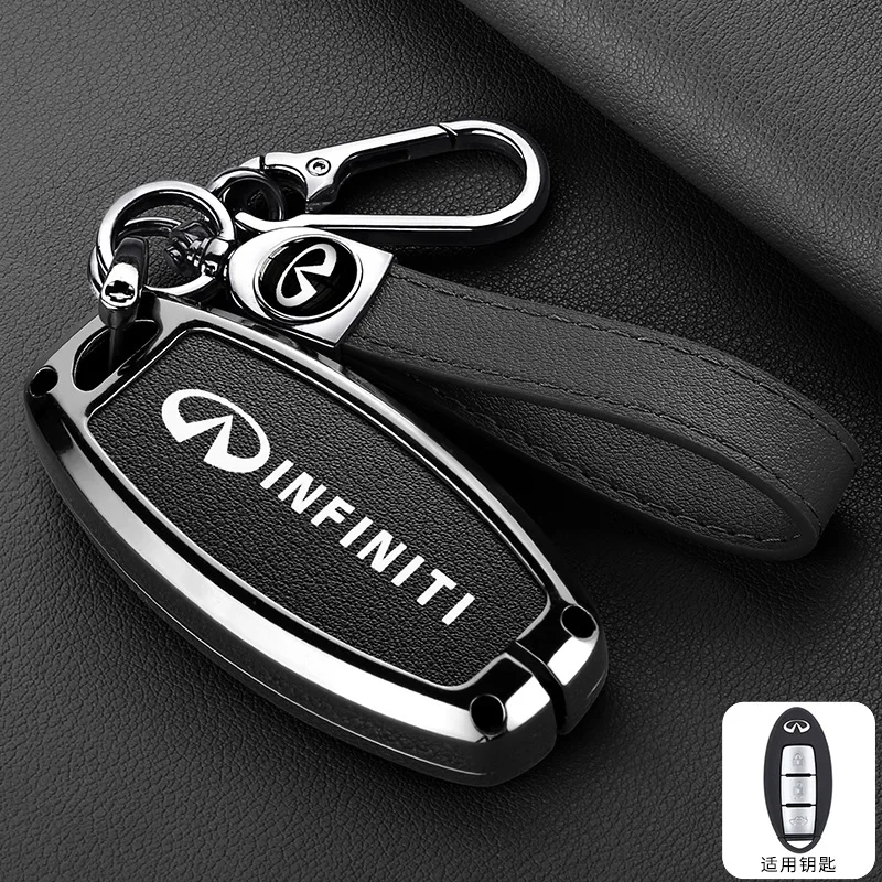 New Zinc Alloy Car Key Cover Protective Shell For Infiniti Q50 Q60 Q70 QX50 QX60 QX70 G25 EX FX JX35 FX25 FX35 EX35 FX37 JX35 view 5
