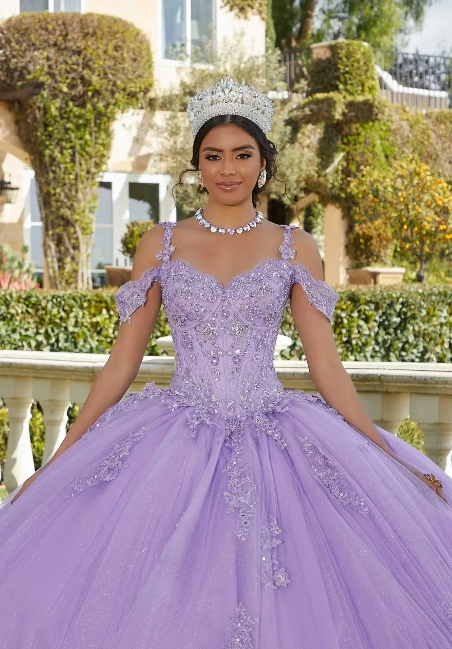 Spaghettiträger Quinceanera Kleider für Mädchen Perlen Spitze Applikationen Party Ballkleider Abendkleid Benutzerdefinierte Vestidos de Festa Longo