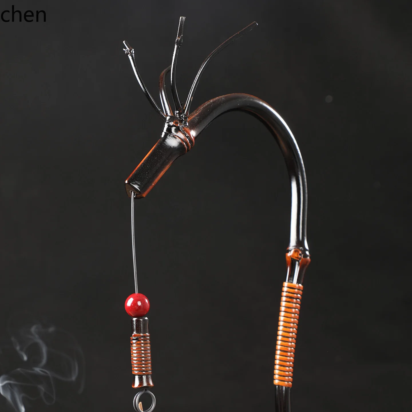 H1 bamboo dragon incense burner - creative dragon head backflow holder - aromatherapy for tea room decoration