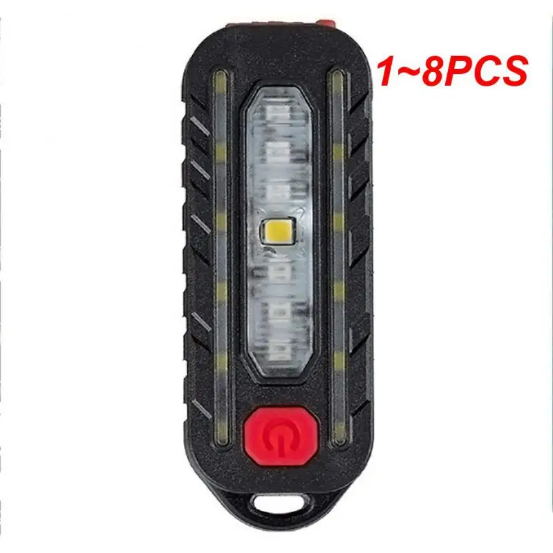 

1~8PCS Mini Flashlight Tactical Police Shoulder Light with Clip USB Rechargeable Touch Taillight Helmet Lamp