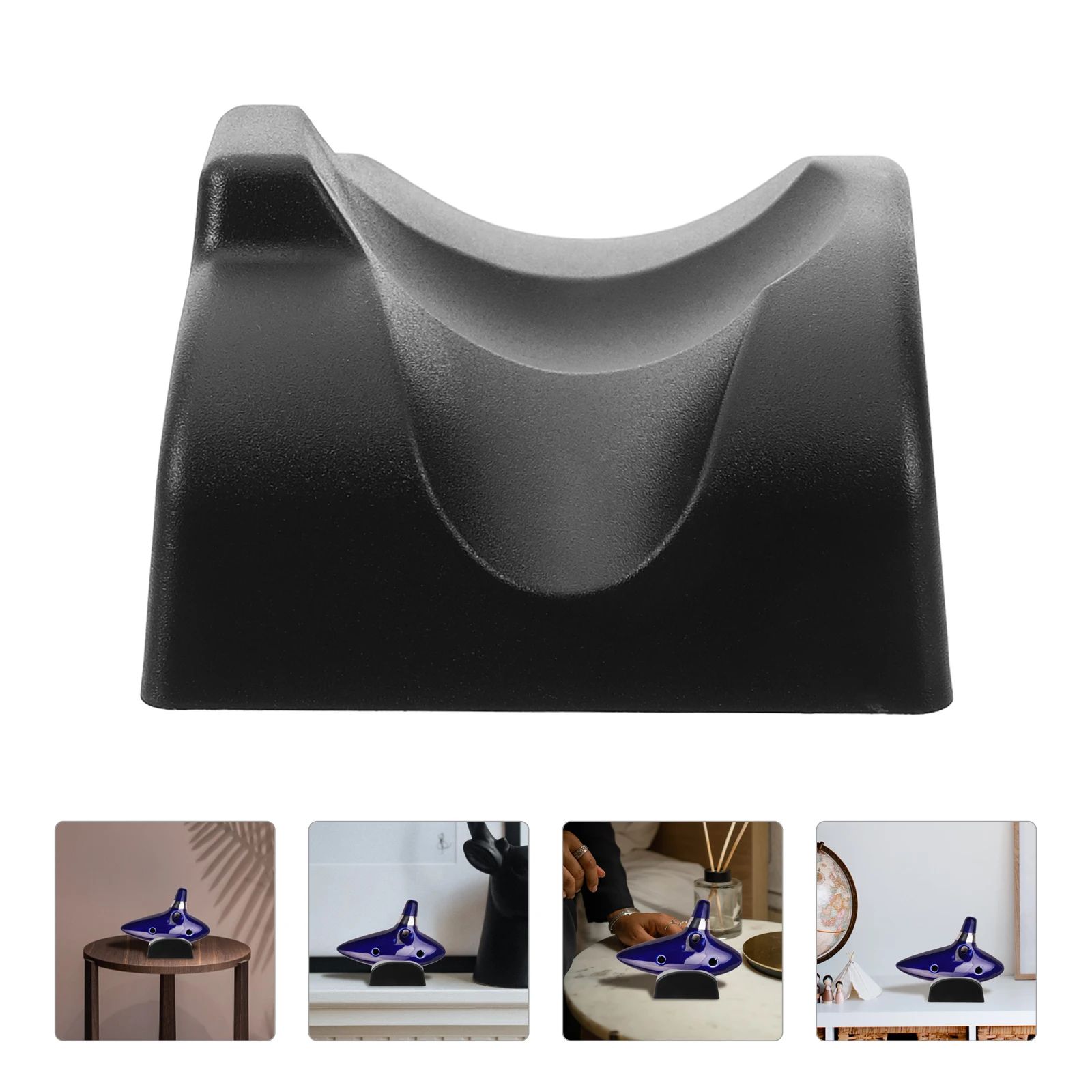 

4 Pcs Ocarina Base Bracket Holder Mini Instruments Musical Black Desktop Plastic Stand