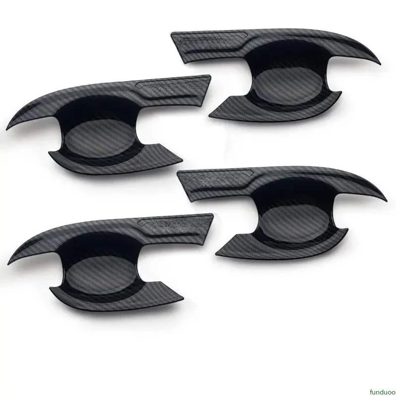 For Nissan X-Terra 2017 2018 2019 2020 2021 2022 XTerra Carbon Fiber Car Door Handle Bowl Cover Styling Accessories Sticker