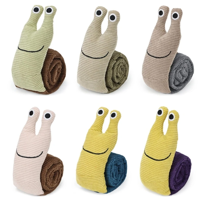 Dogs Chewing Toy Soundable Plush Snail Toy Treat Puzzle Boredom Dog Snuffle Toy