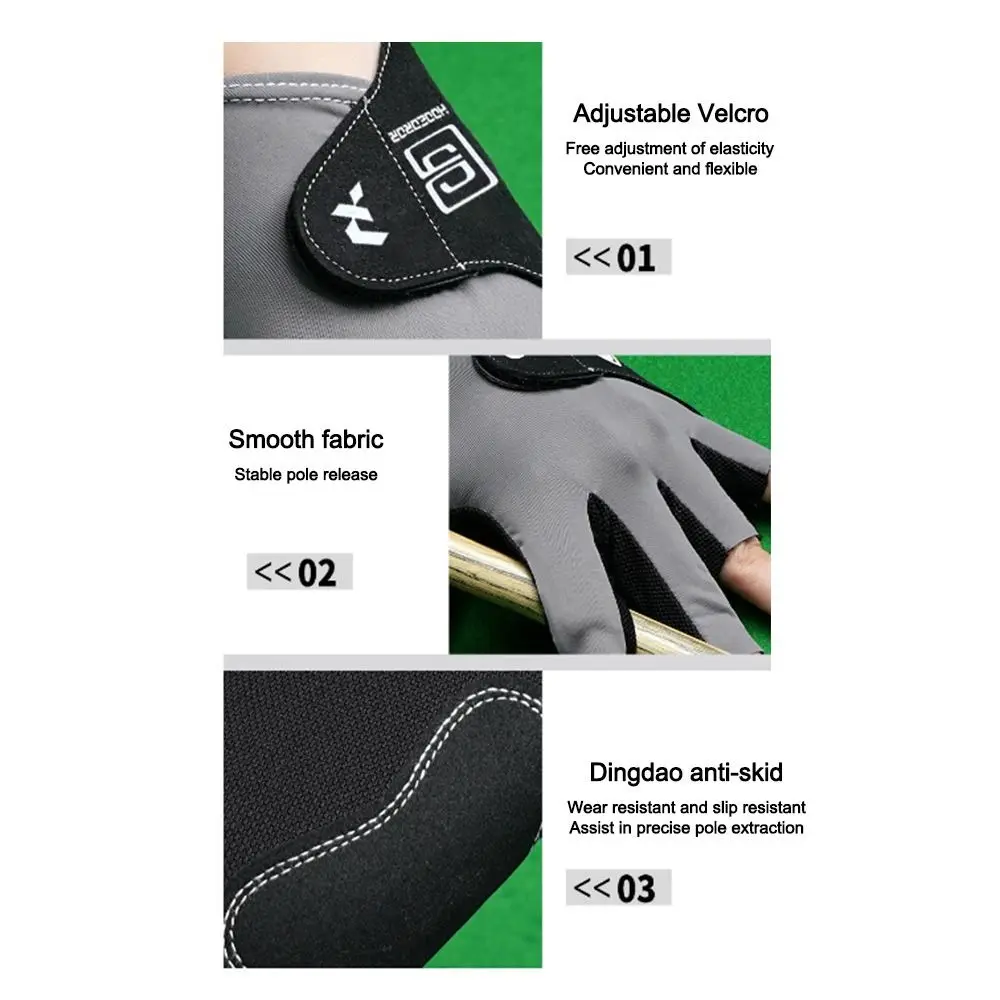 

Left Hand Billiards Glove Non Slip Breathable Billiard Training Gloves Elastic Snooker Billiard Glove Fitness Accessories