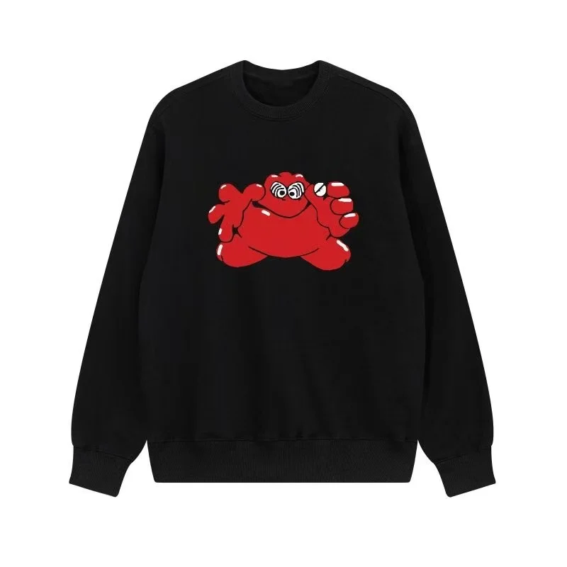 

A loose and trendy men's and women's sportswear with cartoon-printed round-neck sweatshirts for autumn and winter 2025