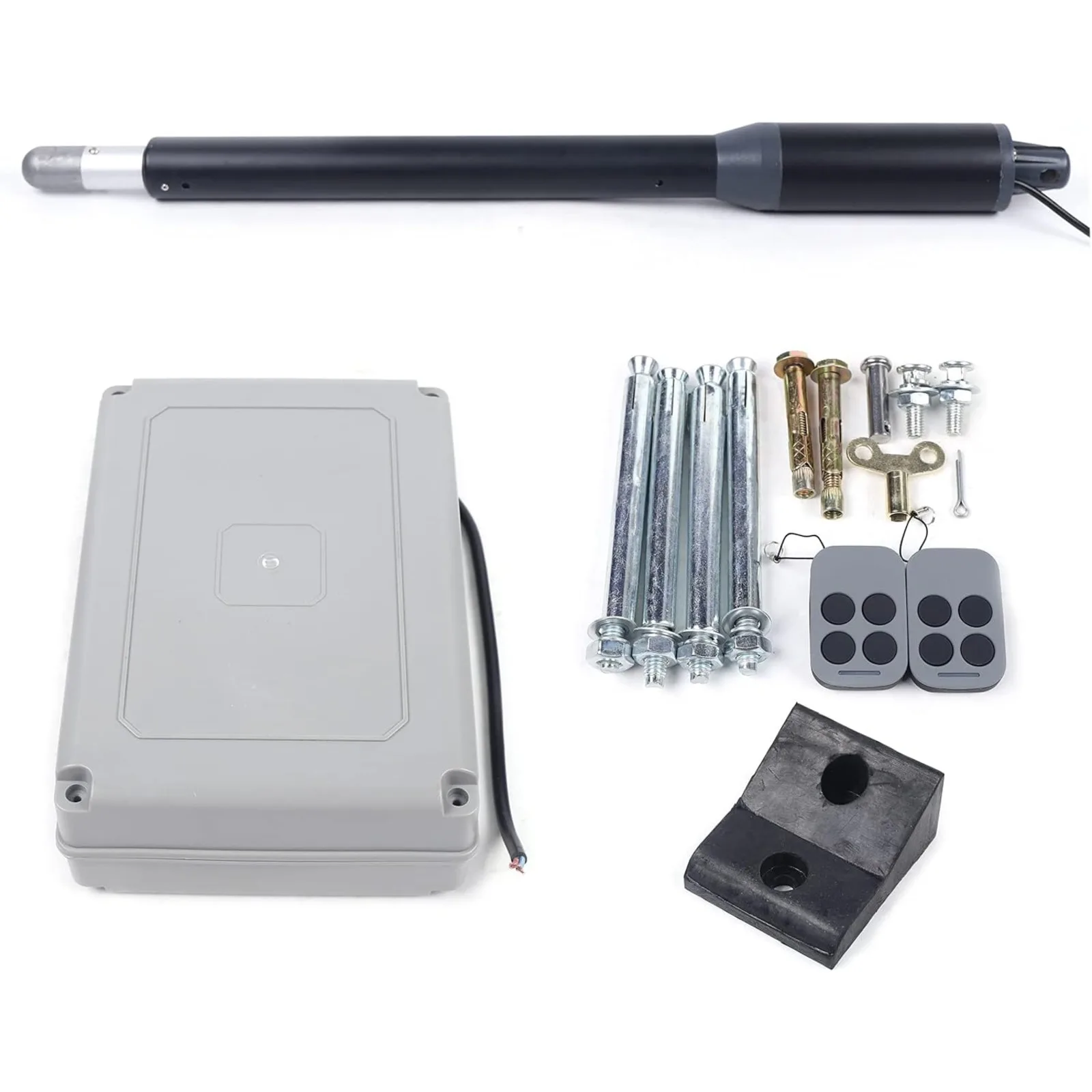 Apricancello automatico con kit completo remoto, apricancello elettrico a braccio singolo da 250 giri/min 40 W per cancello a battente, 330 libbre per braccio