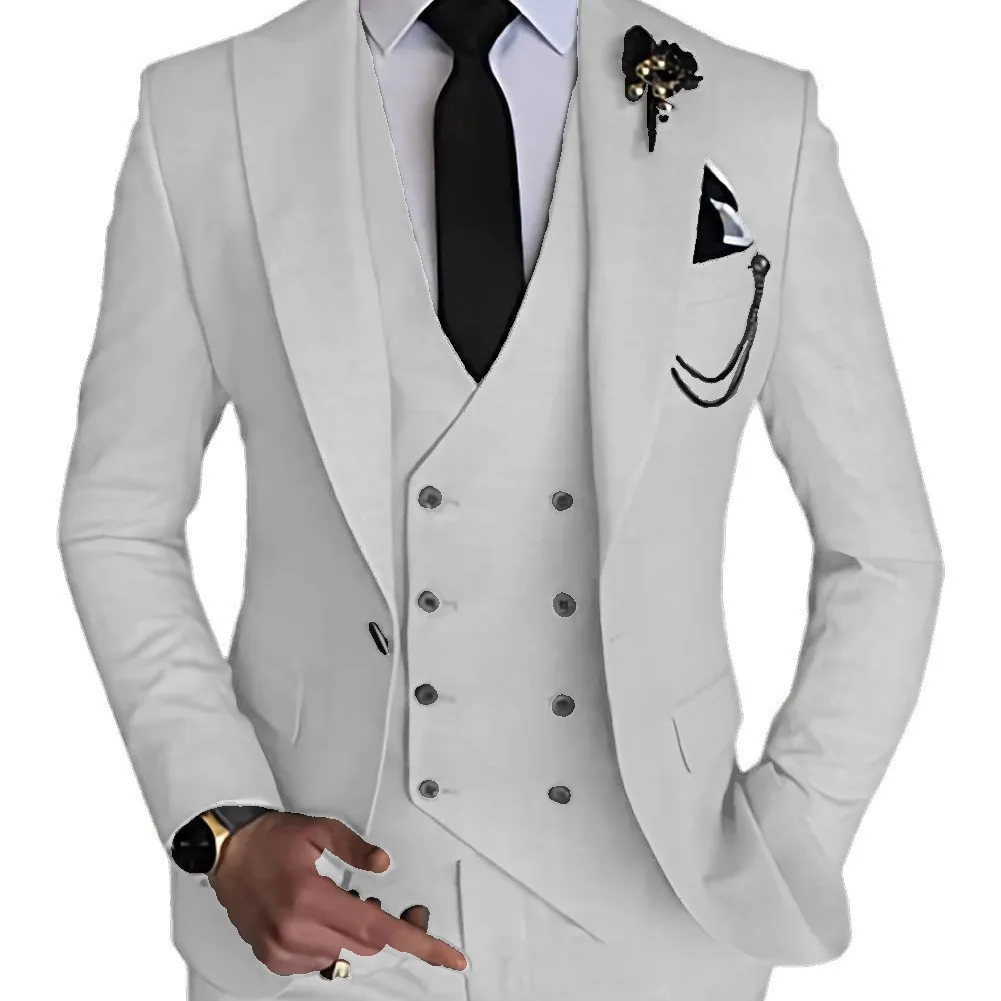 

Slim Fit Pure Color Men's Suit Wedding om Busin Sle Summer New Arrival High End Feelings Western Suit Faionable Tuxedo