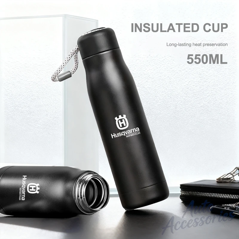 550 ml Thermosbecher aus Edelstahl für den Außenbereich, tragbare Thermo-Wasserflaschen für Husqvarna 701 Svartpilen Vitpilen 401 Enduro