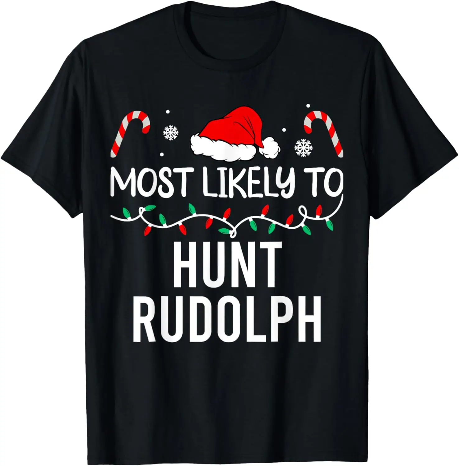 Waarschijnlijk om Rudolph kerst bijpassende pyjama T-shirt te jagen