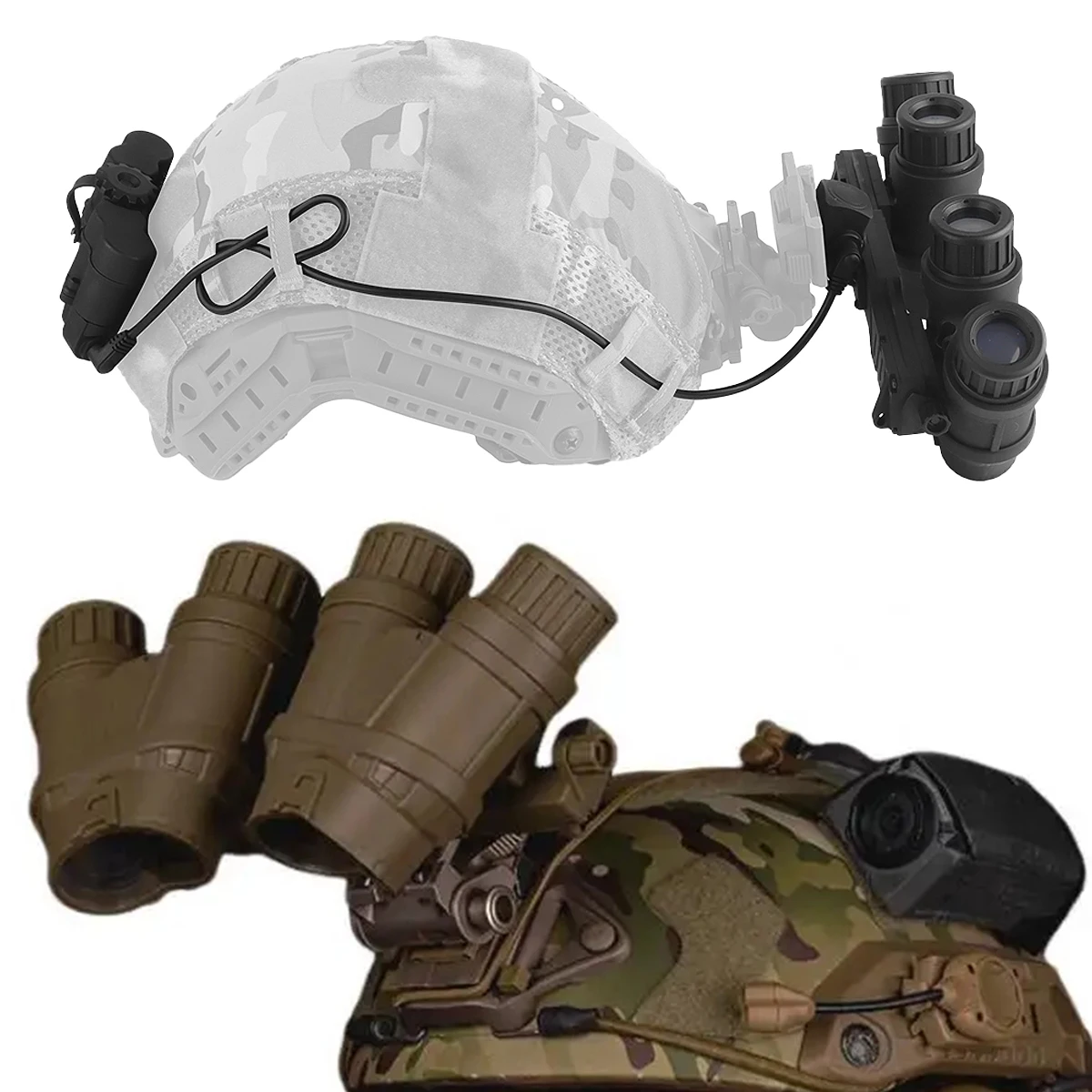 

Tactical Nylon L4G24 Helmet NVG Mount Adapter With GPNVG18 Night Vision Goggle VAS Shroud Three Hole Bracket Accessories