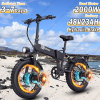 Ridstar H20 Electric Bike 2000W Dual motor 48V23AH Lithium Battery Folding E-bike Mountain 20*4.0 inch Fat Tire Electric Bicycle