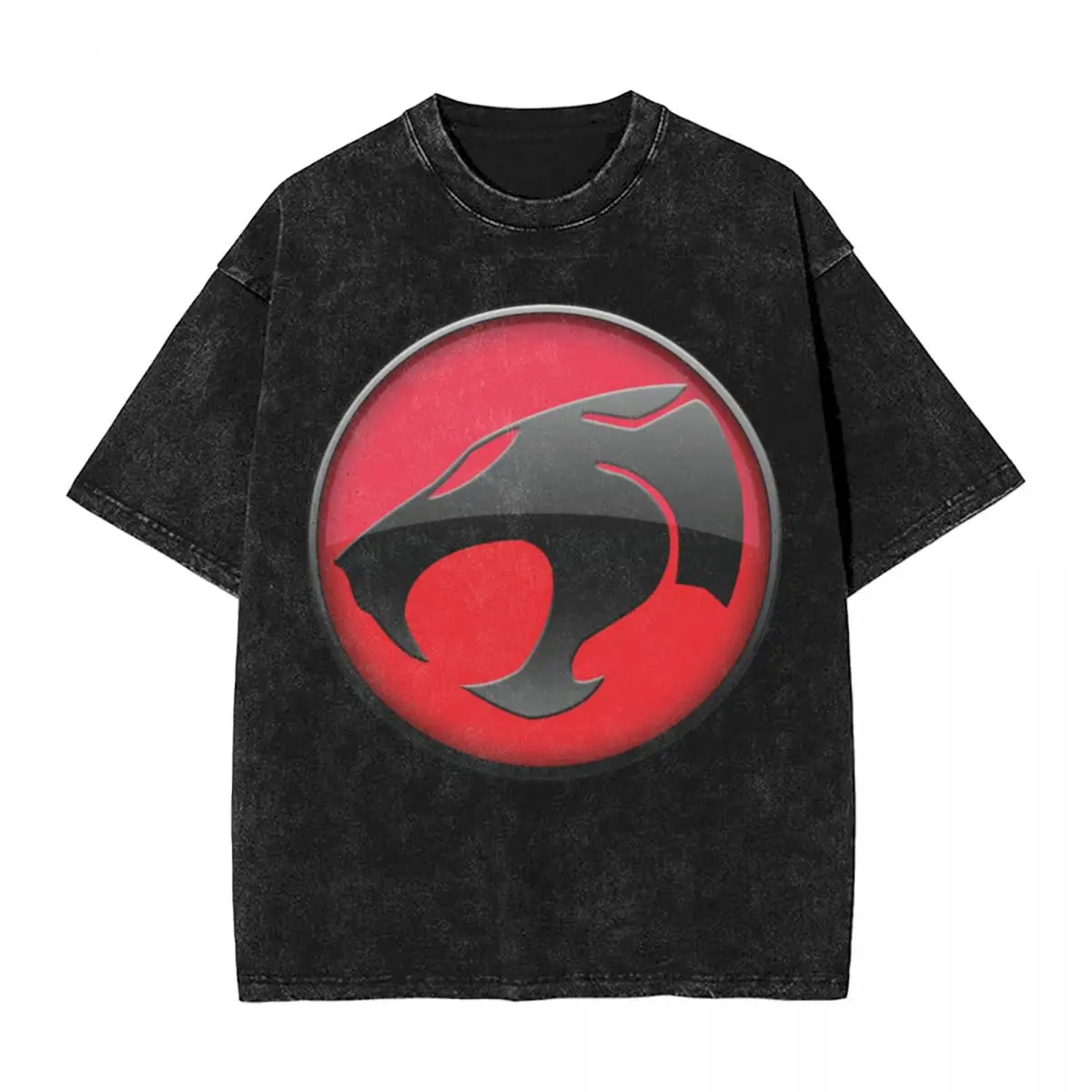 Thundercats Logo T Shirt Washed 100% Cotton Street T-Shirt Thundercats Vs HiMan Cheetara 80s Retro for Men Women Tops Streetwear