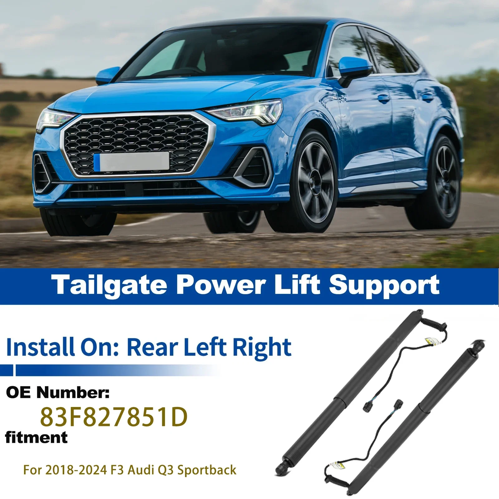 Rear Tailgate Damper For 2018-2024 F3 Audi Q3 Sportback Electric Tailgate Gas Spring Struts Left Right Universal 83F827851D