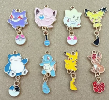 10 Pcs Cartoon Anime Charms Pendants DIY Jewelry Accessories Earrings Necklace Handcraft Supplies