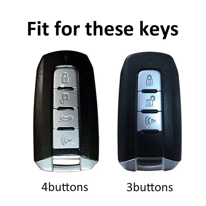 For Ssangyong Actyon Kyron Rodius Tivolan Ssangyong Korando C Rexton W 3/4 Buttons TPU Car Shell Fob Holder Key Case Cover view 2